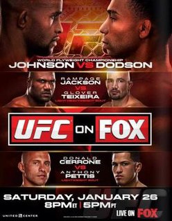 <span class="mw-page-title-main">UFC on Fox: Johnson vs. Dodson</span> UFC mixed martial arts event in 2013