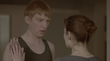 Martha (Hayley Atwell, right) interacts with a synthetic re-creation of her deceased boyfriend Ash (Domhnall Gleeson).