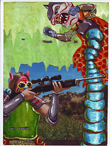 Feel Remington's Beef, acrylic on magazine, 2008. Feel Remington's Beef.jpg