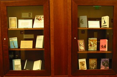 Materials from the S.C. Poetry Archives on display in the James B. Duke Library. Furman poetry exhibit.jpg