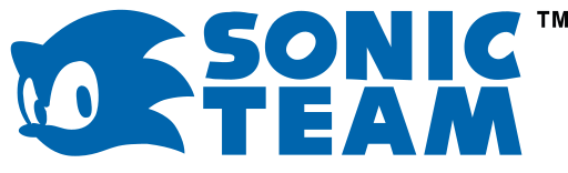 Sonic Team's logo, with a theory of Sonic a Hedgehog's head from Sonic & Knuckles & the words Sonic Team spelled out