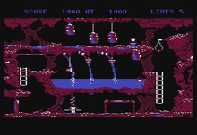 Atari 8-bit gameplay The Goonies (1985 video game) Atari 8-bit PAL screenshot.png