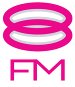 Old logo used from 2021 to 2023. 8 FM (Malaysian radio station) logo.png