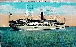 Dorothy Bradford, steamship ferry service to Boston, 1922 postcard.