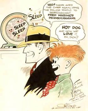Cartoon by Chester Gould from the Fred Waring collection