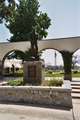 Statue of George Chaffey in front of the Upland civic center