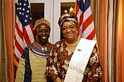 Kanyoro with Ellen Johnson Sirleaf. Kanyoro Sirleaf.jpg