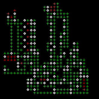 lG, a minimal self-replicating configuration in Nobili cellular automata Lambda-G.png