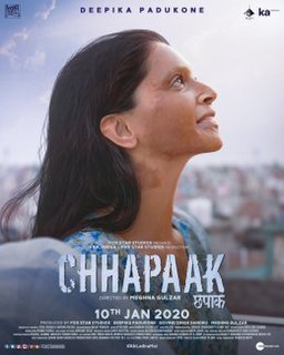 <i>Chhapaak</i> 2020 Indian survival film directed by Meghna Gulzar