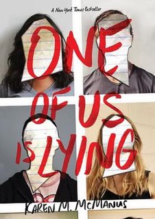 <i>One of Us Is Lying</i> 2017 novel by Karen M. McManus