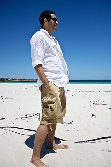 File:Danish Aslam at Pringle Bay beach, South Africa.jpg