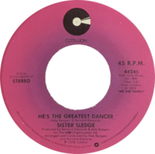 Hes the greatest dancer by sister sledge US single side-A.png