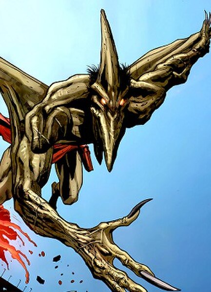 Sauron as seen in New Mutants vol. 3 #10, art by Paul Davidson.