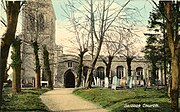 St Mary's church in 1907 Baldock-church-1908.jpg