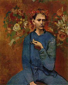 Pablo Picasso, 1905, Garcon a la pipe, (Boy with a Pipe), private collection, Rose Period Garcon a la pipe.jpg