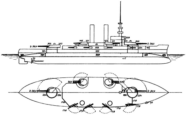 File:Mississippi-class battleship plan and profile.jpg