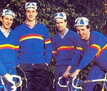 Riders of the 1986 Raleigh Weinmann team Raleigh members.jpg
