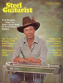 Tom Brumley on cover of Steel Guitar magazine, 1980.jpg