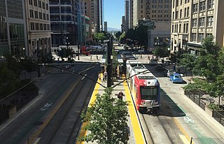 <span class="mw-page-title-main">City Center station (UTA)</span> Light rail station in Salt Lake City, Utah, US