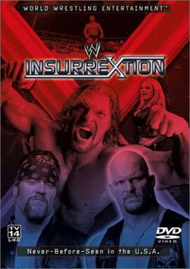 DVD cover featuring Triple H, Trish Stratus, The Undertaker, and Stone Cold Steve Austin It featured the WWE logo and name instead of the WWF logo and