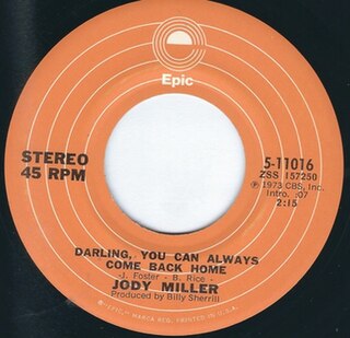 <span class="mw-page-title-main">Darling, You Can Always Come Back Home</span> 1973 single by Jody Miller