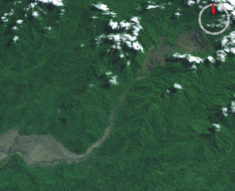 NASA Landsat image of Panguna, showing tailings runoff. Panguna-Tailings.png
