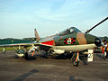 A retired 140 Sqn Hawker Hunter FGA.74S - serial number 527, parked outside the RSAF Museum.