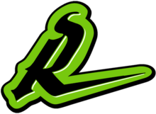 Original Rush logo, adapted from the Edmonton Rush logo Saskatchewan Rush Logo.png