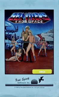 <i>Sex Vixens from Space</i> 1988 erotic text adventure game by Free Spirit Software