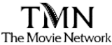 The "TMN" logo (seen here in black-and-white but normally rendered in a dark red on-air), as it was used from Spring 1996 until 2001. The Movie Network 1996 logo.gif