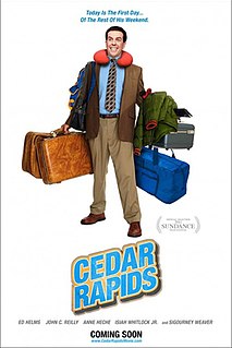 <i>Cedar Rapids</i> (film) 2011 American comedy film directed by Miguel Arteta