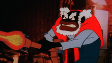 In order to attempt a contract killing on Brother Rabbit, white mobster Sonny disguises himself in blackface and clothing representative of minstrel show iconography, and uses a gun hidden in a banjo