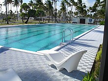 The Adult Pool on Kwajalein is drained and re-filled once a week with salt water from the ocean.