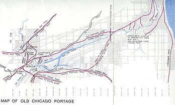 Карта на стария Чикаго Portage.jpg