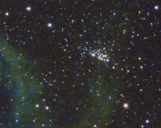 NGC 7510 Open cluster of stars in constellation Cepheus