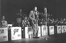 The New Glenn Miller Orchestra, circa 1961, with Lenny on alto sax.