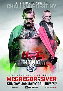 <span class="mw-page-title-main">UFC Fight Night: McGregor vs. Siver</span> UFC mixed martial arts event in 2015