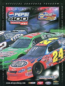 2001 Pepsi 400 Presented by Meijer program cover.jpg