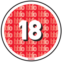 18 certificate icon used by the BBFC from 2002 until 2019 BBFC 18.svg