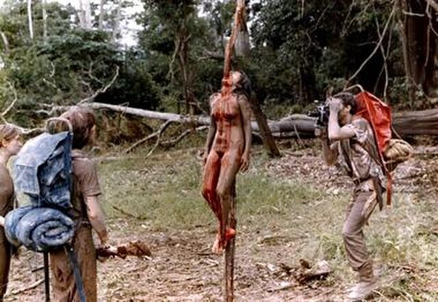 The film's impalement scene was one of several scenes examined by the courts to determine whether the violence depicted was staged or genuine.