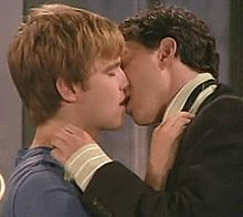 Luke and Noah kiss made famous in 2007. Famous Luke and Noah kiss.jpg