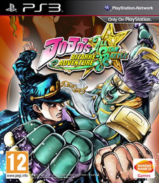 European cover art, featuring Jotaro Kujo with his Stand Star Platinum, and Dio in the background.