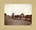 1890s view from the John B. Gough house in West Boylston, Mass. Photo shows members of the Hogg family, who bought the house after Gough's death.