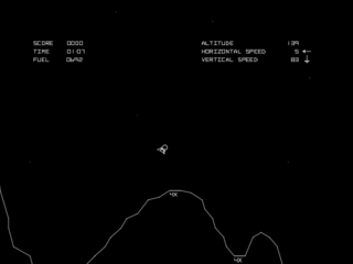 <i>Lunar Lander</i> (video game genre) several video games, the player must portion a limited amount of fuel to land on the moon without crashing