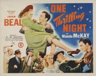 <i>One Thrilling Night</i> 1942 film by William Beaudine