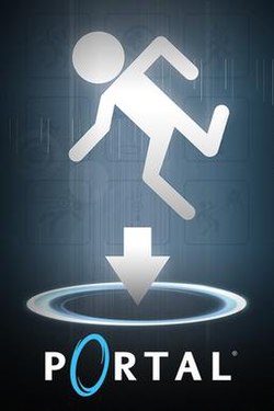 The box art for the PC version of Portal