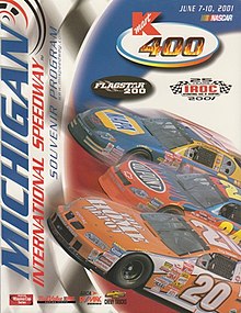 The 2001 Kmart 400 program cover.