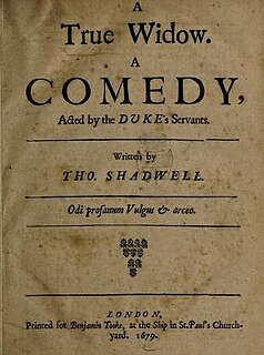 <i>A True Widow</i> 1678 play