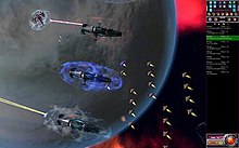 A squad of Dreadnought ships covers a landing zone Armada 2526 screenshot.jpg