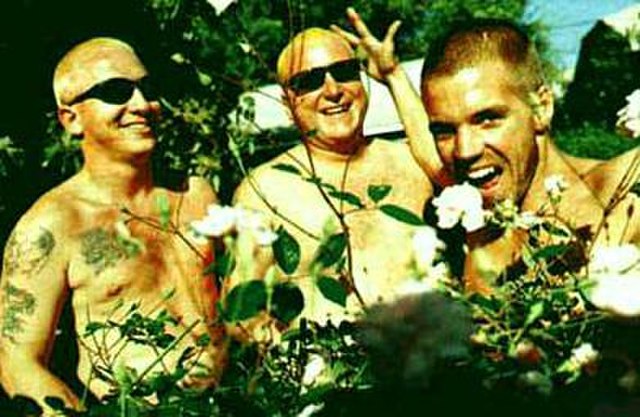 Floyd "Bud" Gaugh, Eric Wilson, and Bradley Nowell in a 1994 promotional picture